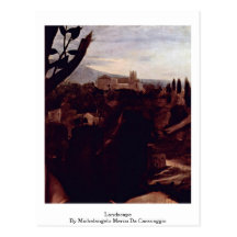 Paisaje de Miguel Ángel Merisi DA Caravaggio Postal