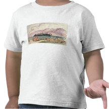 Paisaje de Tahitian (w/c en el papel) Camisetas