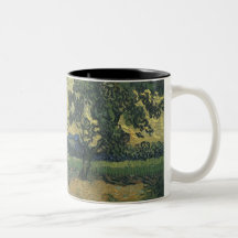 Paisaje de Van Gogh en el crepúsculo 1890 Taza De Café