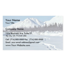 Paisaje del invierno tarjetas de negocios