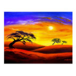 Paisaje del paisaje de la puesta del sol - multi tarjeta postal