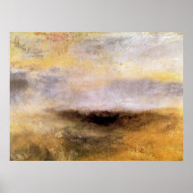 Paisaje marino con la tormenta de José Mallord Tur Poster