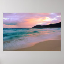 Paisaje marino del Caribe de la madrugada Posters