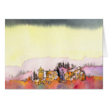 Paisaje minúsculo tarjetas