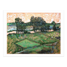Paisaje, puente a través de Oise, Vincent van Gogh Postales