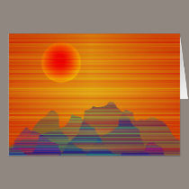 Paisaje resumido tarjetas
