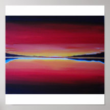 Paisaje rojo poster