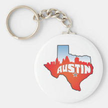 Paisaje urbano de Austin Tejas Llaveros