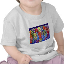 Paisaje urbano del arte popular de la ciudad del b camisetas