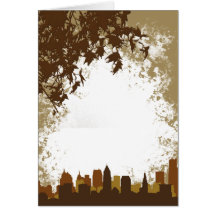Paisaje urbano del Grunge Tarjeta