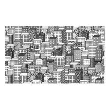 Paisaje urbano negro y blanco del vector tarjeta de visita