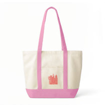 Paisaje urbano rosado de la cinta bolsas