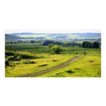 Paisaje verde Photocard del país Tarjeta Personal