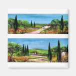PAISAJES DE TOSCANA IMAN DE FRIGORÍFICO