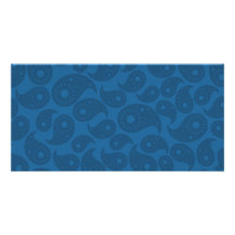 Paisley azul marino tarjetas fotográficas personalizadas