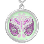 Paisley retra rosada pendiente personalizado