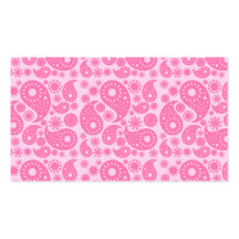 Paisley rosada tarjetas de visita