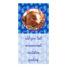 Paisley Tarjeta Personal Con Foto