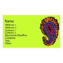 Paisley Tarjetas De Visita