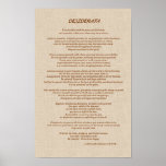 Paja de los desiderátums posters