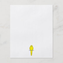 Pájaro amarillo. Canario. En blanco Flyer Personalizado