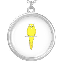 Pájaro amarillo. Canario. En blanco Joyerias