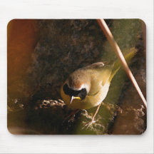 Pájaro amarillo Mousepad Alfombrilla De Ratones