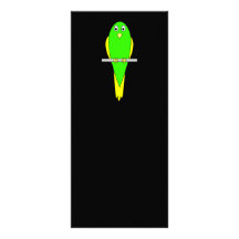 Pájaro amarillo y verde. Parakeet. Negro Lona