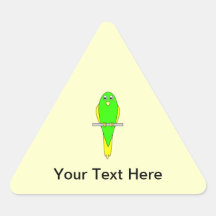Pájaro amarillo y verde. Parakeet Colcomanias Trianguladas