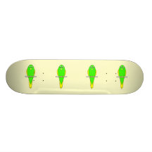 Pájaro amarillo y verde. Parakeet Tablas De Skate