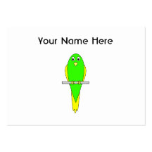Pájaro amarillo y verde. Parakeet Tarjeta De Visita