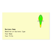 Pájaro amarillo y verde. Parakeet Plantillas De Tarjetas De Visita