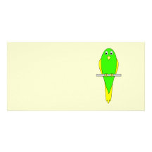 Pájaro amarillo y verde. Parakeet Tarjeta Personal