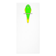 Pájaro amarillo y verde. Parakeet Tarjeta Publicitaria