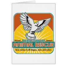 Pájaro animal del rescate tarjetón