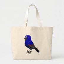Pájaro azul bolsa lienzo