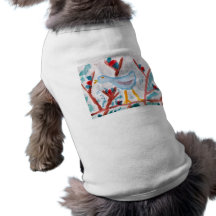 Pájaro azul camiseta de mascota