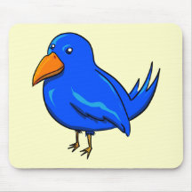 Pájaro azul de la felicidad alfombrillas de ratones