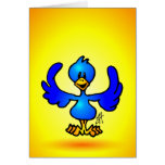 Pájaro azul del gorjeo felicitacion 