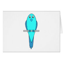 Pájaro azul del Parakeet Felicitaciones