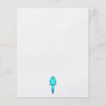 Pájaro azul del Parakeet Tarjetón