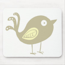 Pájaro beige alfombrillas de ratón