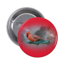 Pájaro cantante cardinal masculino pins