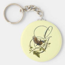 Pájaro cantante G inicial Llavero Personalizado
