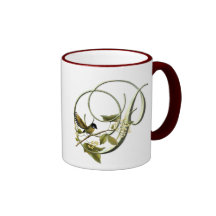 Pájaro cantante P inicial Taza