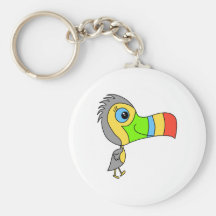 Pájaro colorido de Toucan Llavero