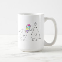 Pájaro confundido por la moda tazas de café