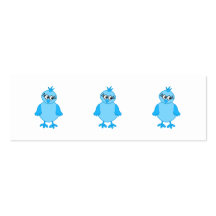 Pájaro de bebé lindo, azul tarjeta de negocio