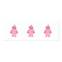 Pájaro de bebé lindo, rosado tarjetas de visita