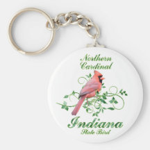 Pájaro de estado cardinal de Indiana Llaveros Personalizados